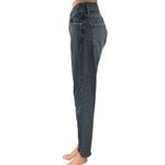 AGOLDE  Women's Black High Waisted Raw Hem Straight Leg Denim Jeans Size 26 Photo 1