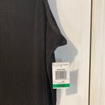 Alfani  women's L ribbed hi-low v-neck black stretch casual / formal tank top Photo 5