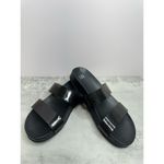 BP  Sandals‎ Womens Size 7 Black Double Strap Open Toe Slip On Glittery Slides Photo 4