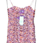 ZARA  Purple and Red Chiffon Ruched Bodycon Dress Women’s Medium Photo 0