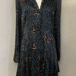 ZARA Dancing Girls Polka Dot Mini Shirt Dress Size M New Without Tag Photo 2