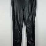 Free People Black Vegan Faux Leather Pull On Skinny Pants Photo 2