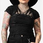 KILLSTAR - Malicia Lace-Up Top (Medium) NWOT Photo 0
