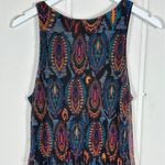 Desigual Boho Midi Dress Sleeveless Sheer Overlay Pleated Multicolor Large Photo 6