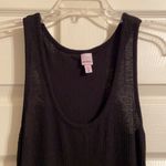 Bongo  Ribbed Black Racerback Dress with Side Split Photo 1