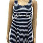 William Rast by Justin Timberlake Navy White Striped Racerback Tank Top Womens M Photo 0