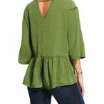 Ariat Audrey Moss Green Peplum Tunic Top size Small Photo 4