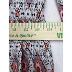 LUUKSE Bohemian Maxi Dress Geometric Print Long Sleeve V Neck Women Size M White Size M Photo 9