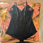 Victoria's Secret victoria’s secret vintage y2k 2000s silk bodysuit lace trim sequin beaded embellished mesh grey / black lingerie Photo 5