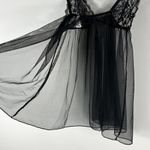 Victoria's Secret Victoria’s Secret Black Sheer Mesh Split Open Back Babydoll Lingerie Dress Photo 6