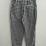 ZARA NWOT Black White Gingham Tapered Leg Trousers pants Medium womens Photo 8
