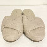 Birdies  Size 12 Pin Stripe Tan Twisted Knot Songbird Slip On Mule Flat Shoe Photo 1