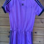 Adidas Purple With Black Three Stripes Short Sleeve Romper/Jumpsuit Size M Size M Photo 0