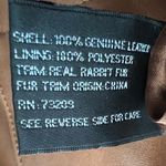 Marvin Richards | women’s leather & rabbit fur jacket. Size: XL Photo 10