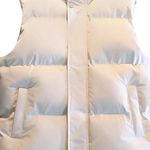 Gap  Women’s Oversized Cream Puffer Vest Photo 1