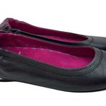 Massini *Soto Ballet Flats Womens 36 Black Leather Comfort Orthopedic Footbed Photo 3