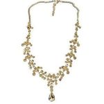 Silver tone clear rhinestone choker collar necklace wedding prom pageant 21" NWO Photo 0