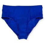 🔃Blue High Waisted Bikini Swimsuit Bottom Size L Photo 0