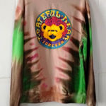 Grateful Dead  tye dyed tan/ green sweatshirt, medium Photo 0