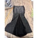 Bisou Bisou Y2K 90s 2000s  Women's Black Fishtail Embroidered Denim Skirt Size 8 Photo 5