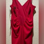 XScape NWT  Ruched Slit Evening Dress Gown in Red Size 10 Photo 5