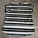 AQUA Womens Small Striped Top Black and White Photo 5