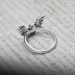 Silver Gothic Bat Ring Photo 3