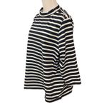 Talbots Women's Striped 3/4 Sleeve Pullover Long Sleeve Tee Black White Size 2X Photo 1