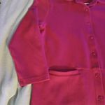 Talbots  Red 100% Cotton Button Up Jacket ribbed with Pockets Size Large Photo 2