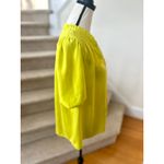 Current Air Anthropologie Lime Yellow Green Chartreuse Short Puff Sleeve Blouse Photo 1