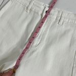 Annie Griffin Anniewear White Wide Leg Jeans High Rise Stretch Denim Raw Hem Size Small Photo 6