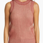 Nicole Miller Sleeveless Plaited Cotton Sweater Photo 0