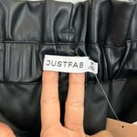 JustFab NWT Black Faux Leather Vegan Paperbag Pants Size Medium Photo 8