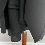 Torrid  Dress Midi Flutter Sleeves Lace Up Back Round Neck Chiffon Lined Black Photo 11