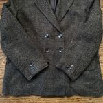 Coldwater Creek Blazer Tweed Double Breasted Career Jacket Black Tan Size 14 Photo 6