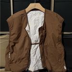 Free People Kacie Reversible Quilted Liner Vest in Lavender Brown Size Small Photo 7