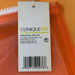 Clinique  Fit Workout Bag Zip Pouch Orange EVA New With Tags Photo 5