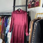 Reformation Maple Silk Midi Dress Plum Burgundy Photo 5