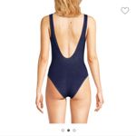 ONIA  Womens Dark Wash Faux Denim Scoop Back One Piece Swimsuit Small Photo 2