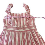 Lulus S Sleeveless Emilia Rae White and Red Striped Ruffle Culotte Jumpsuit Photo 3