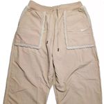 Nike Essential Woven High Rise Pants Womens Large Beige Baggy Joggers Size XXL Photo 3