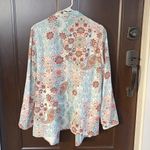 Chico's Like New Floral Twill Jacket Top Size Large Photo 9
