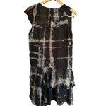 Religion  LONDON | Black Tie Dye Ruffle V Neck Dress | UK Size Medium / 12  / 40 Photo 1