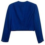Pendleton  Vintage Royal Blue Cropped Virgin Wool Button Front Jacket Petite Photo 1