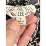 Pink Rose Pink‎ Rose Leopard Print Racerback Tank Top Women's Large Button Front Casual Photo 3