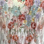 Allison Brittney Vintage Y2K Mini Dress Women Medium Pink Floral Beaded Mesh Sheer Fairy Ethereal Photo 4