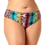 Allure by IMG New Snakeskin Side Ruched Hipster Bikini Swim Bottom Multi Photo 0