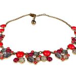 Kate Spade  New York Bashful Blossom Statement Necklace Rhinestone Coral Pink Photo 4
