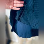 Free People Wherever You Go Crochet Mini Dress in Navy Blue Sleeveless Size 0 Photo 16