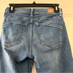 EXPRESS ⭐️  Ultimate Stretch Midrise Cropped Jean Leggings Distressed Size 0 EUC Photo 6